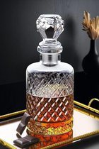 Carafe à Whisky En Cristal Sans Plomb 900ml Avec Bouchon - Boîte Cadeau Luxe