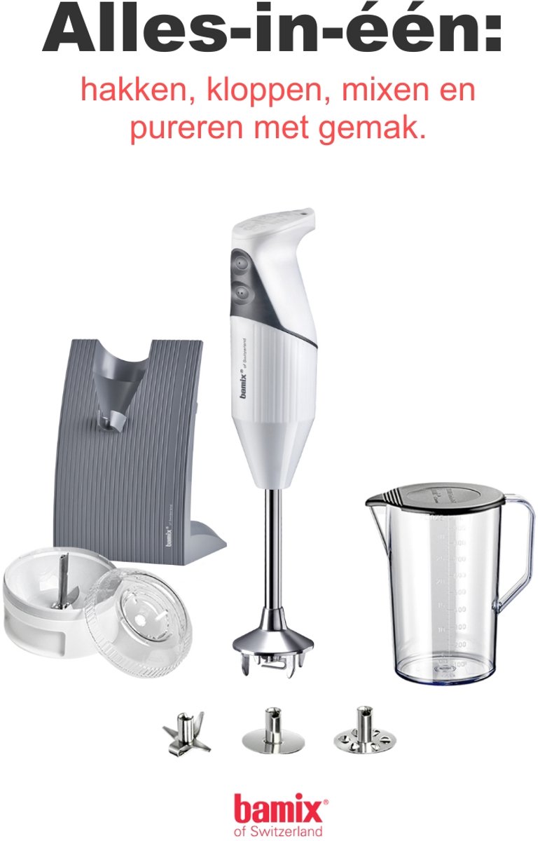 Bamix SwissLine M200 Wit - 200W - Inclusief Accessoires en Smart Helpers – foto 5