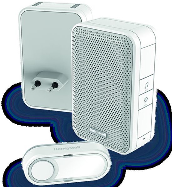 Honeywell DC311SP2 draadloze plug-in deurbel met horizontale beldrukker 4 melodieën 84 dB 150 meter wit — afbeelding 2
