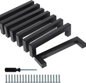 Elegante Zwarte Meubelgrepen Set van 8 met Installatiegereedschap voor Keuken en Woondecoratie