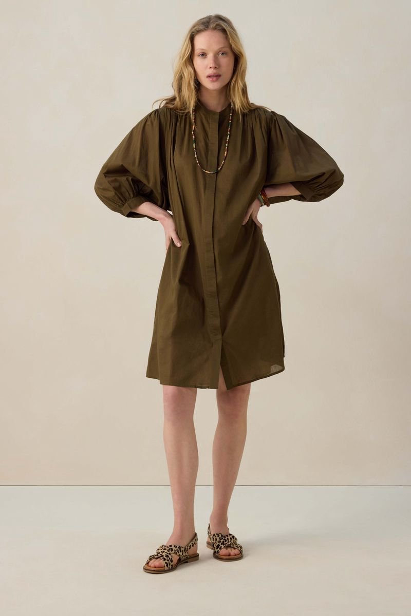 Sissy-Boy - Donkergroene jurk met ceintuur