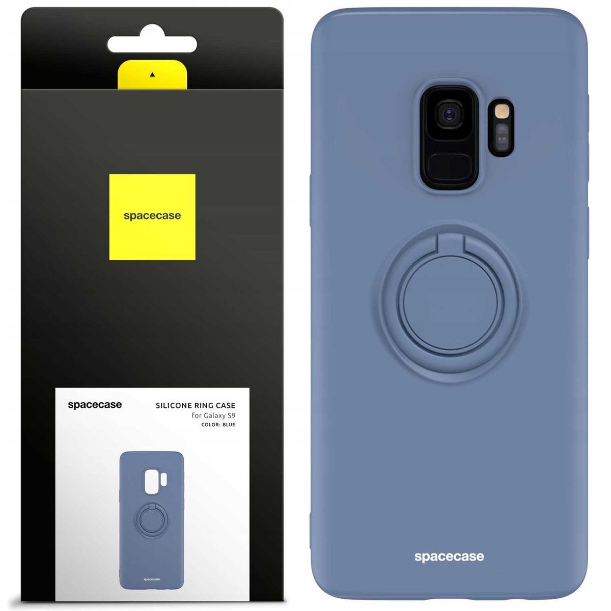 Spacecase Siliconen Case Ring Voor Samsung Galaxy S9 Blauw