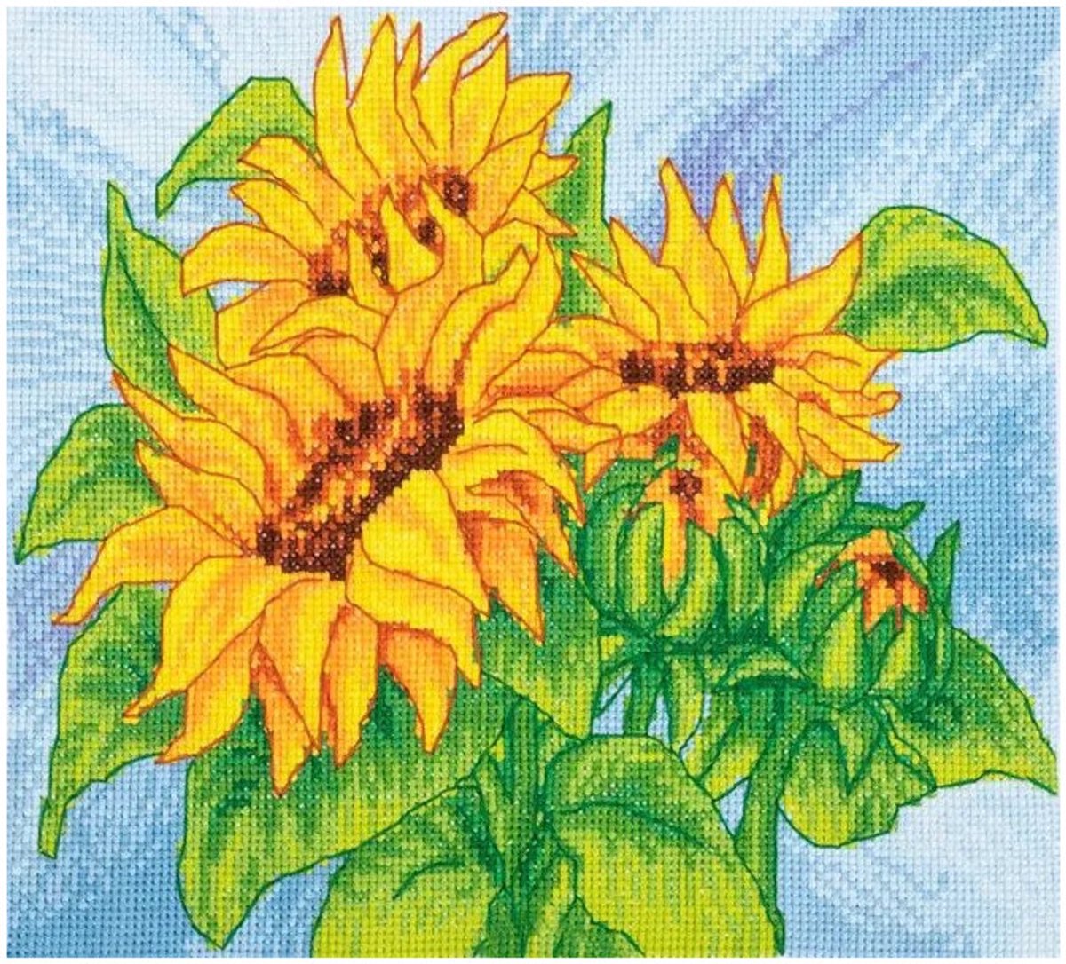 Borduurpakket Zonnebloemen