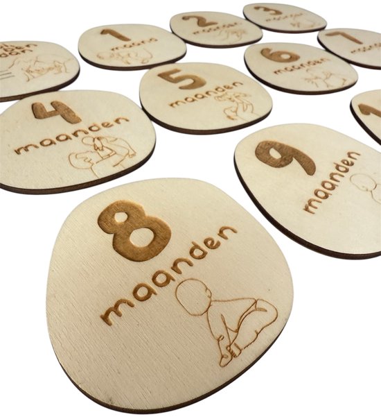 Mijlpaalkaarten - Mijlpaalkaarten baby - Mijlpaalkaart hout - Milestone baby cards - Mijlpaal baby - Milestone cards - Baby cadeau - Baby cadeautjes en kraamcadeautjes - baby cadeau jongen - baby cadeau meisje - Kerstcadeau - Sinterklaas cadeautjes — afbeelding 4