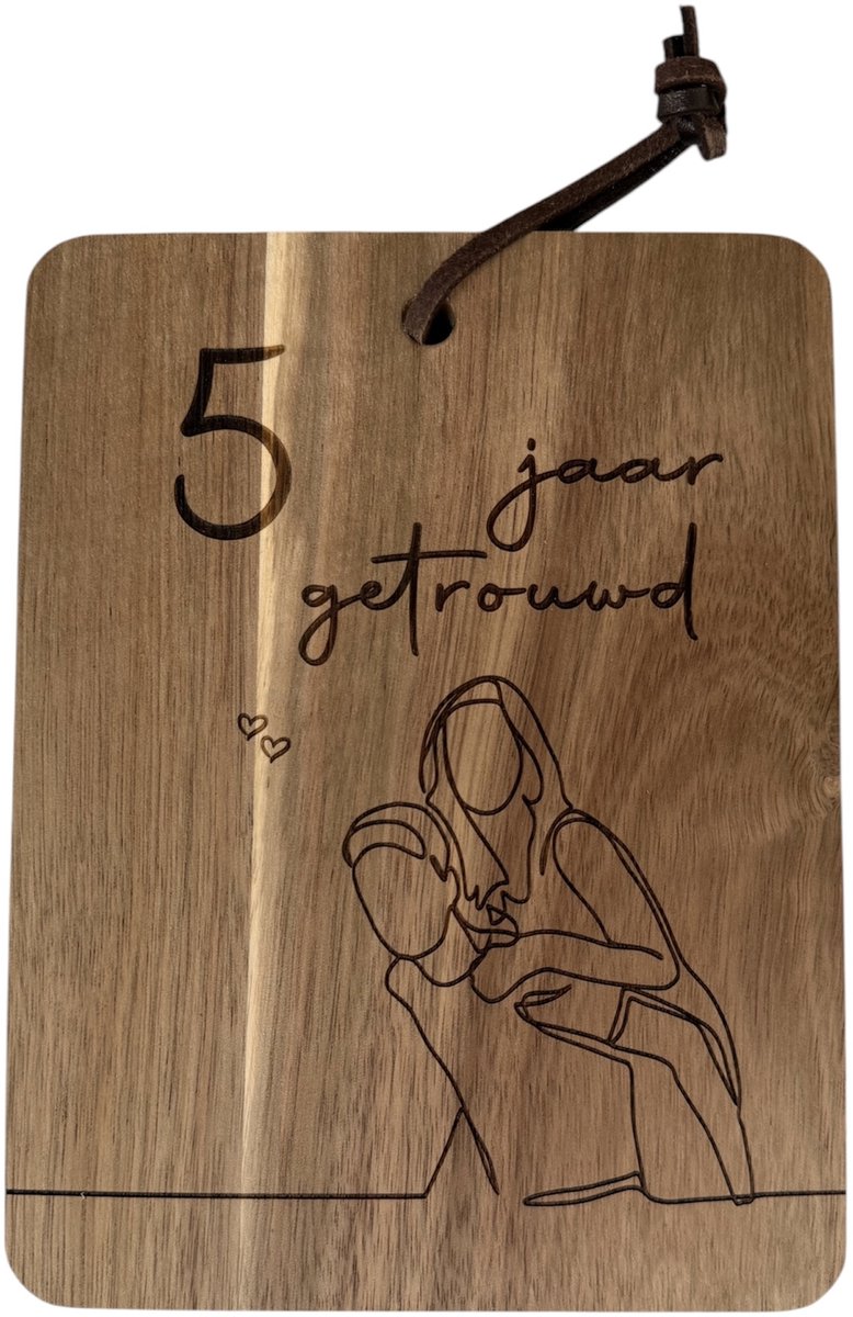 5 jaar getrouwd - 5 jaar huwelijk - Houten huwelijk - 5 jarig huwelijk - houten huwelijk cadeau - Huwelijk - 5 jaar getrouwd cadeau - Trouwdag - Trouwdag cadeau - Huwelijkscadeau - Trouwdag jubileum - Jubileum huwelijk
