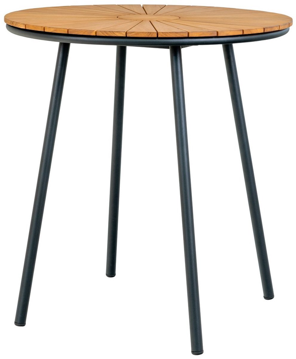 Cleveland Café Table - Outdoor eettafel - Teak houten tafel - rustieke charme - Ø70cm x 74cm - ideaal voor patio en balkon