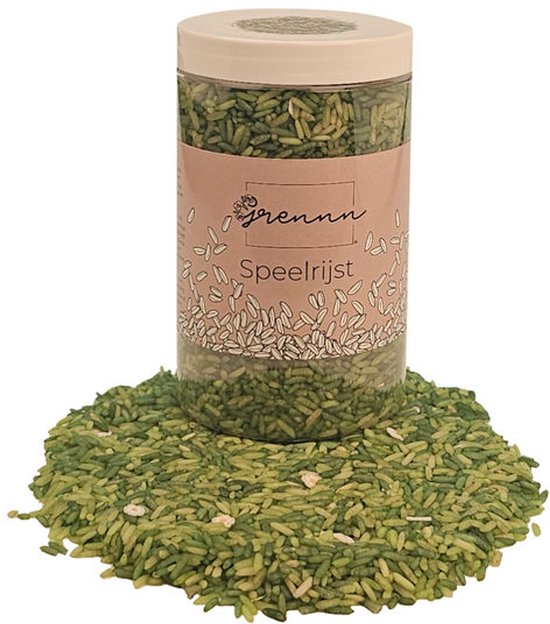 Foto: Grennn speelrijst white flower mix 750 gram