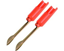 2 stuks - Hengelhouders - Hengelhouders - Hengelrek Geschikt Voor Aan De Muur - houder Geschikt Voor hengel - Houder in grond - Opvouwbaar - rood - Hengel Houder Beugel - Vishengel Houder