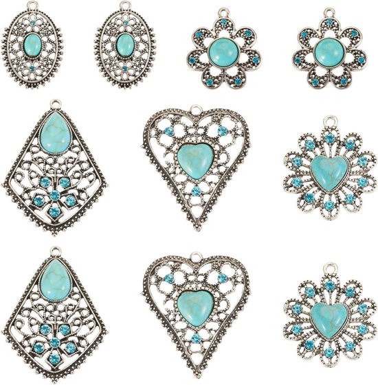 Charms For Jewelry Making 90 Stuks 9 Stijlen Libel Charmes Vliegende Dier Bedels Legering Tibetaanse Hangers Voor Onze Zomer Doe-het-zelf Ketting Armband Sieraden Sieraden Sieraden Charms