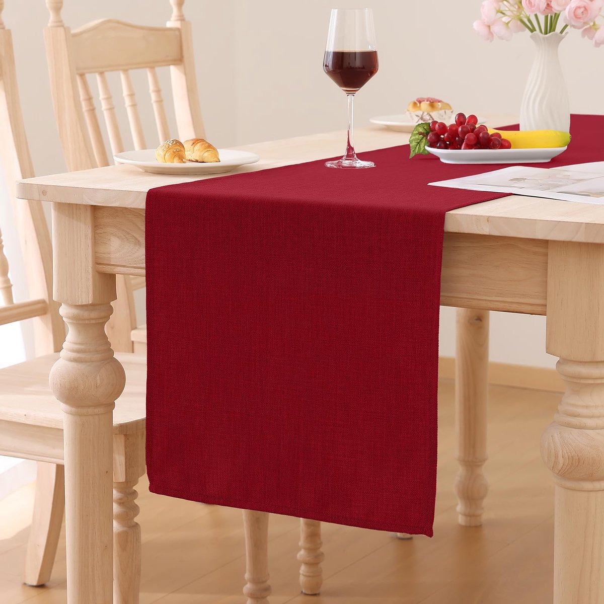 My Ninki ® Tafelloper in Linnenstijl met Waterafstotende Eigenschappen en Moderne Elegantie voor Diverse Gelegenheden