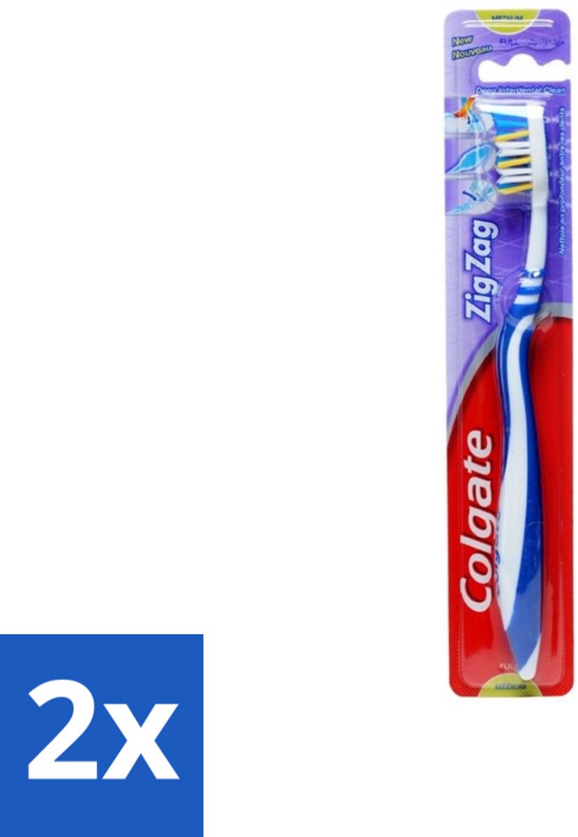 Colgate - Tandenborstel - ZigZag Medium - 1 Tandenborstel - Voordeelverpakking - 2 stuks