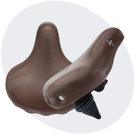 Selle de vélo Voltano Drifter 2.0 - Selle marron - Avec sangle de selle - Surface d'assise large