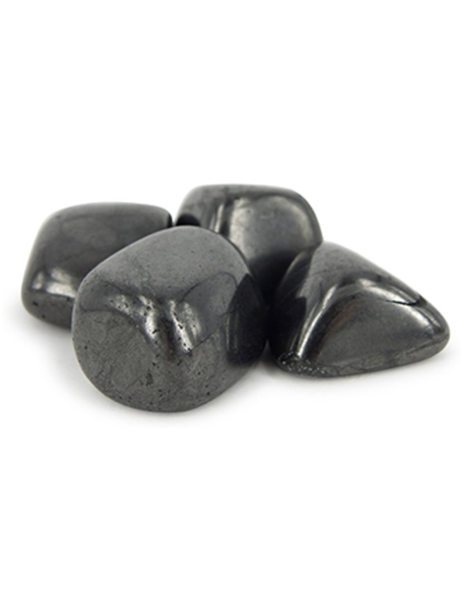 Ruben Robijn Shungit 50 gr. trommelstenen (mt3) Zwart / metallic