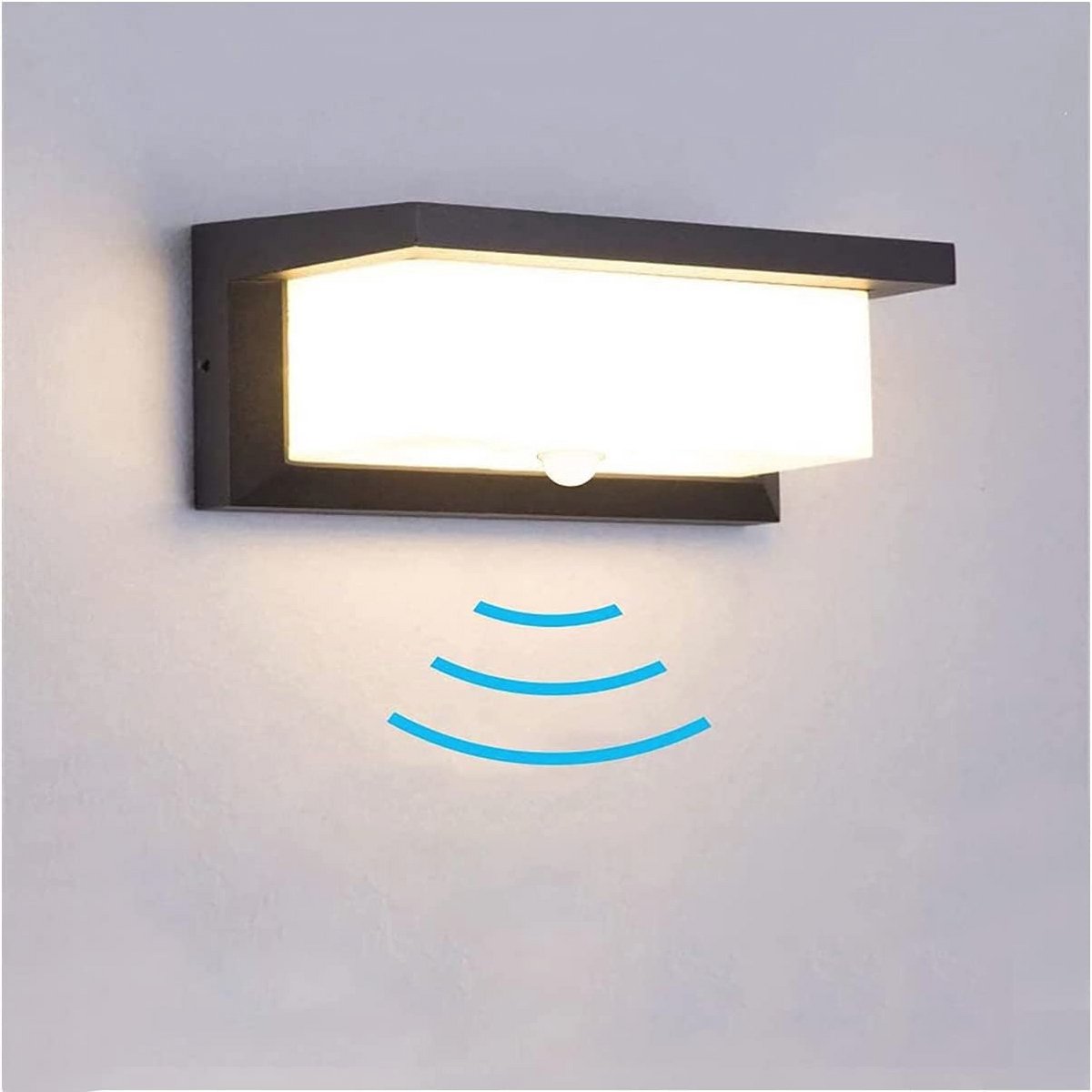 Buitenlamp met Bewegingsmelder - 18W Waterdichte LED Wandlamp voor Tuin en Interieur