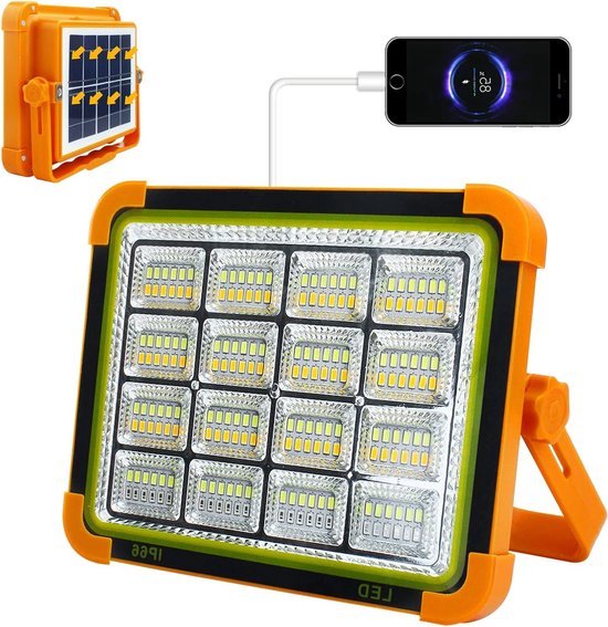 gebouw Spotlights Zonne oplaadbare, 100W