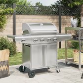 Bol.com vidaXL Gasbarbecue 5 branders roestvrij staal aanbieding