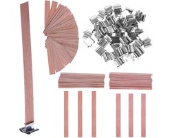 Actie4you® - Zelf Kaarsen Maken Voor Volwassenen Houten Lonten - 50 houten - Geur Kaarsen Maken - Kaarslonten - Kaarsenlont - Candle Making Kit - Hergebruiken Kaarsvet – Luxe Kaarslonten - 1.5CMx15CM
