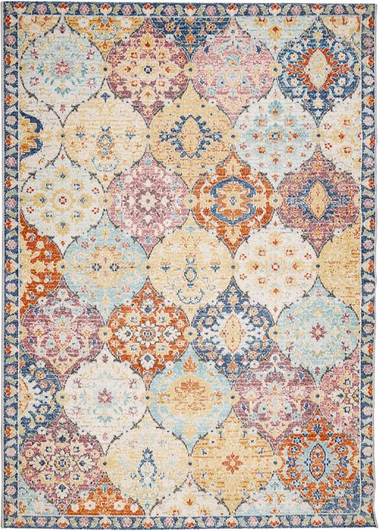Teppium Tapis Rond Blanc 200 cm Lavable, Rond, Antidérapant et Doux, tapis uni Salon et Chambre