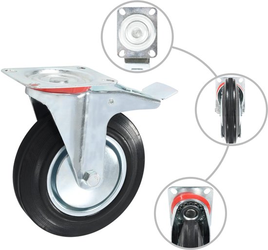 TreeGun Plantenbak met wieltjes, 2 stuks, zwaar belastbaar, plantenwagen met 8 afsluitbare wielen, plantstandaard met wielen, robuust, verstelbaar 38-53 cm, 150 kg capaciteit voor grote plant/bloempot