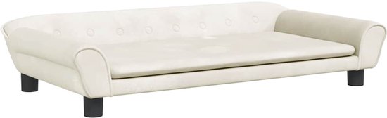 vidaXL Hondenmand 90x53x30 cm stof crèmekleurig oine kopen