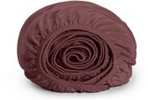 Drap-housse Yumeko en jersey rose soir 90x200x30 - Bio et écologique