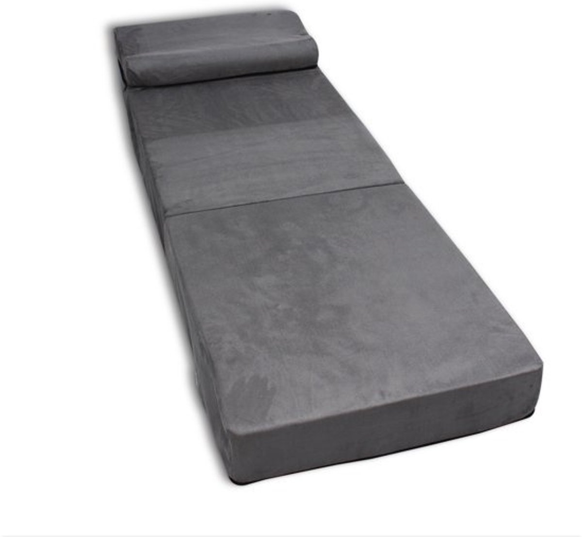 Viking Choice Grijze Opvouwbare Logeermatras met Kussen - 70x200x15 cm - Huisstofmijtwerend & Comfortabel Grijs