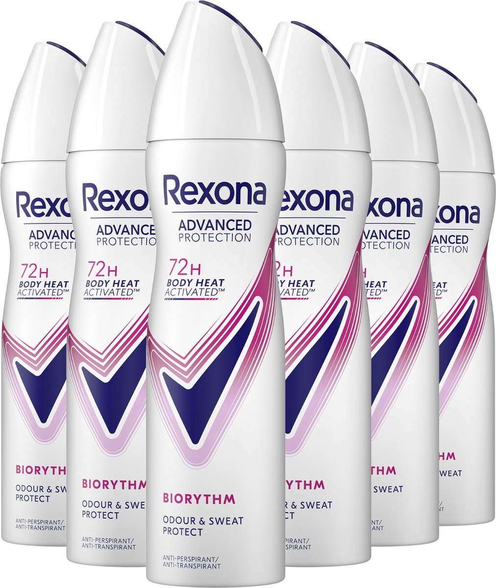 6x Rexona Ultra Dry Biorythm Deodorant