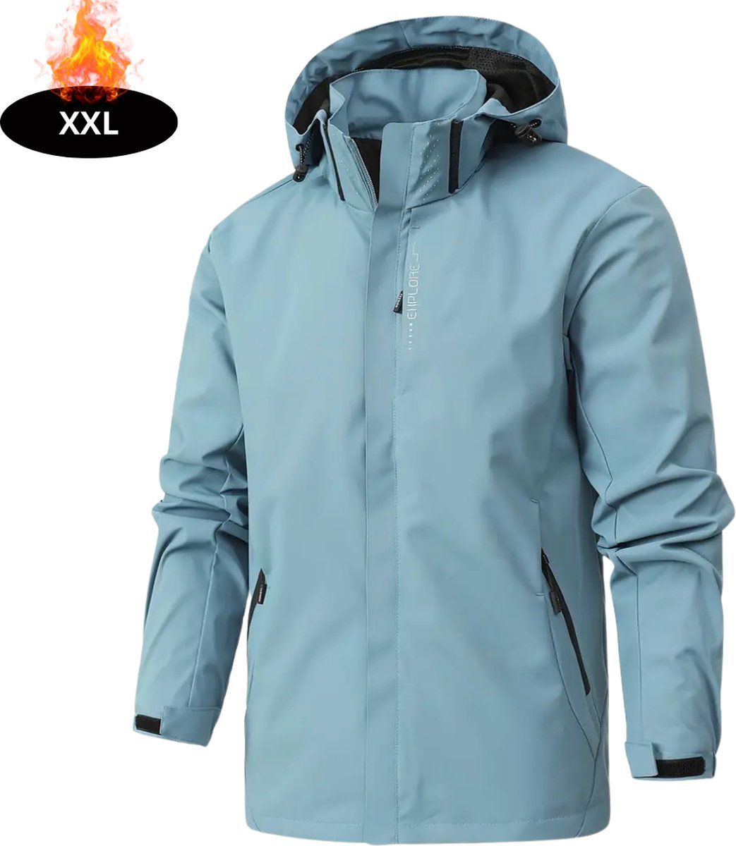 Livano Windjas Heren Parka Lente & Herfst Jas Volwassen Windjack Windbreaker Outdoor Hemelsblauw