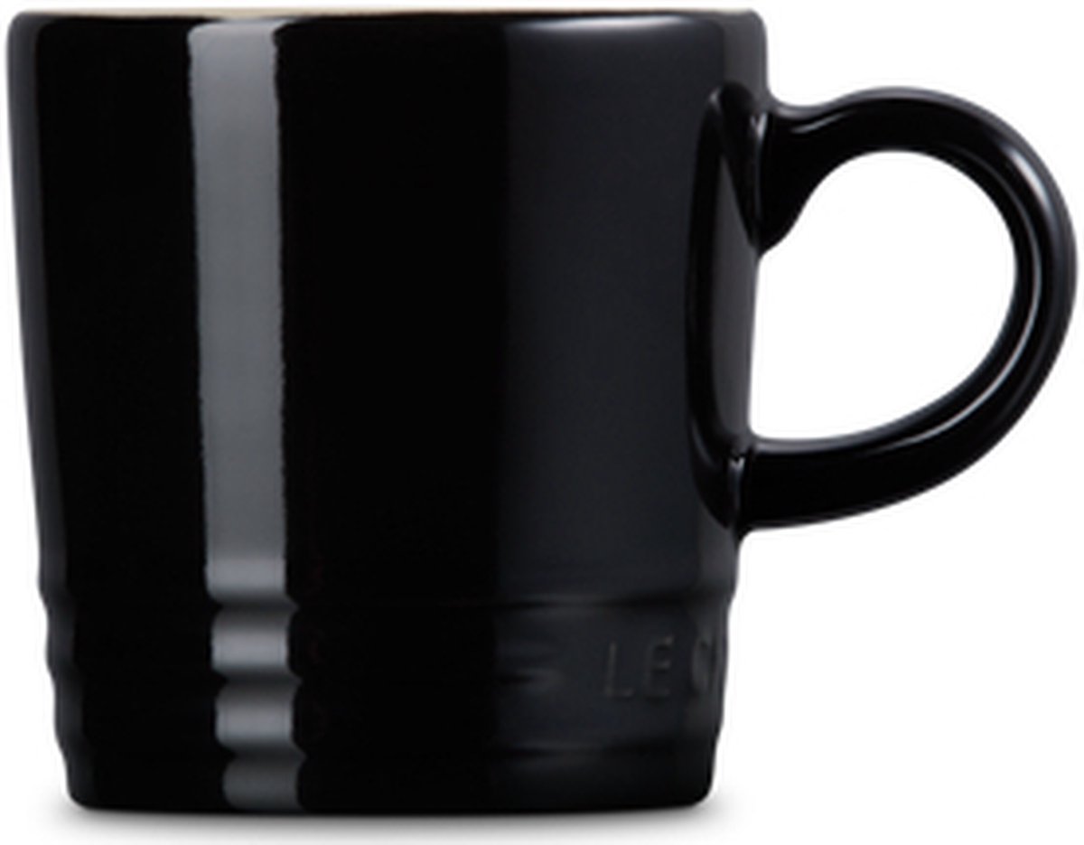 Le Creuset 6 aardewerken espressokopjes Ebbenzwart 0,1l