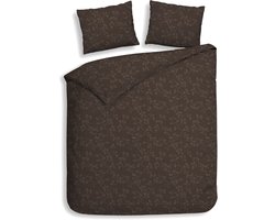 Heckettlane Dekbedovertrek Alloro - Effen Bedlinnen - 240x220 - Bruin - Dekbedhoes van 100% Katoen-Flanel
