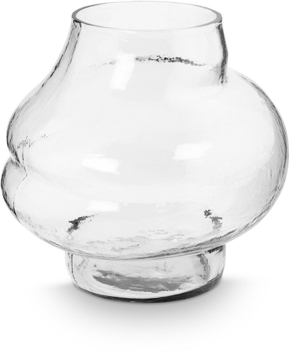 Bloemenvaas - Woonaccessoires - Transparant - Glazen vaas - 27x25cm
