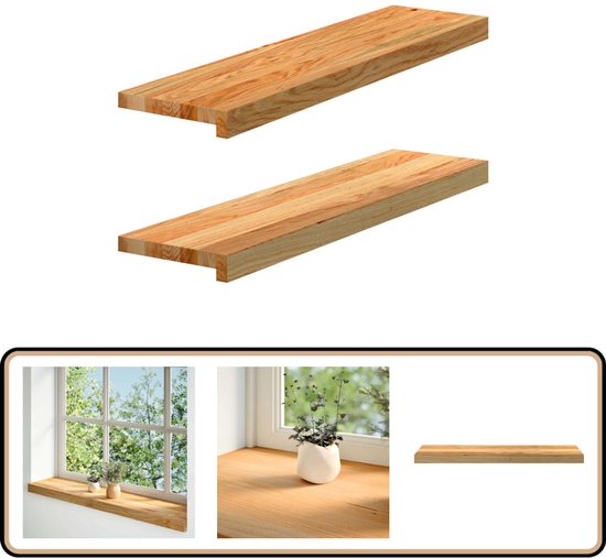 vidaXL Vensterbanken 2 st onbehandeld 160x25x2 cm massief eikenhout vidaXL Vensterbanken 2 st onbehandeld 160x25x2 cm massief eikenhout
