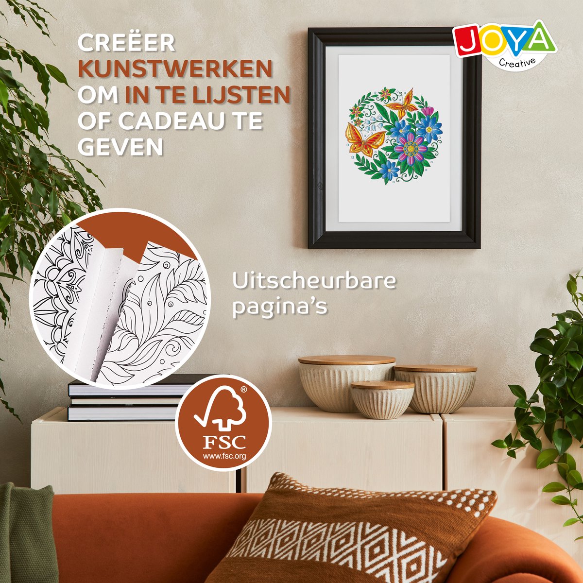 Luxe Kleurboek Voor Volwassenen - 300 Kleurplaten - Formaat A4 - Thema’s in Botanisch, Dieren & Mandala - volwassen kleurboek - Tekenen & Kleuren - Perfect voor Volwassenen - Joya Creative — afbeelding 4