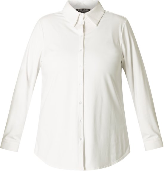 BASE LEVEL CURVY Lara Tops - White - maat 1(48)