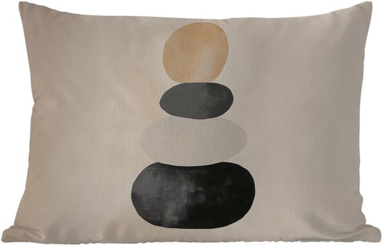 Buitenkussens - Japandi - Wabi sabi - Beige - 60x40 cm - Weerbestendig
