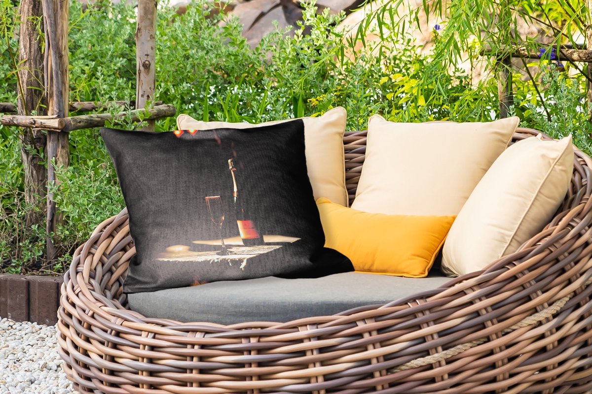 Buitenkussens - Tuin - Prosecco - Bubbels - Sfeervol - Drank - 50x30 cm
