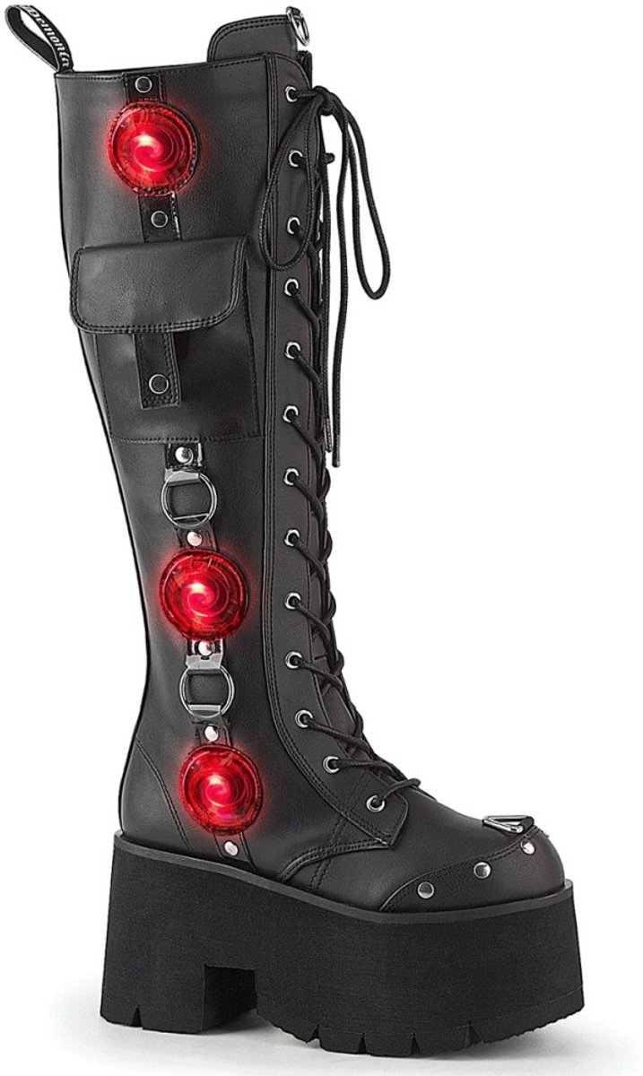 DemoniaCult BLAZE-202 Plateau Laarzen 39 Shoes Zwart
