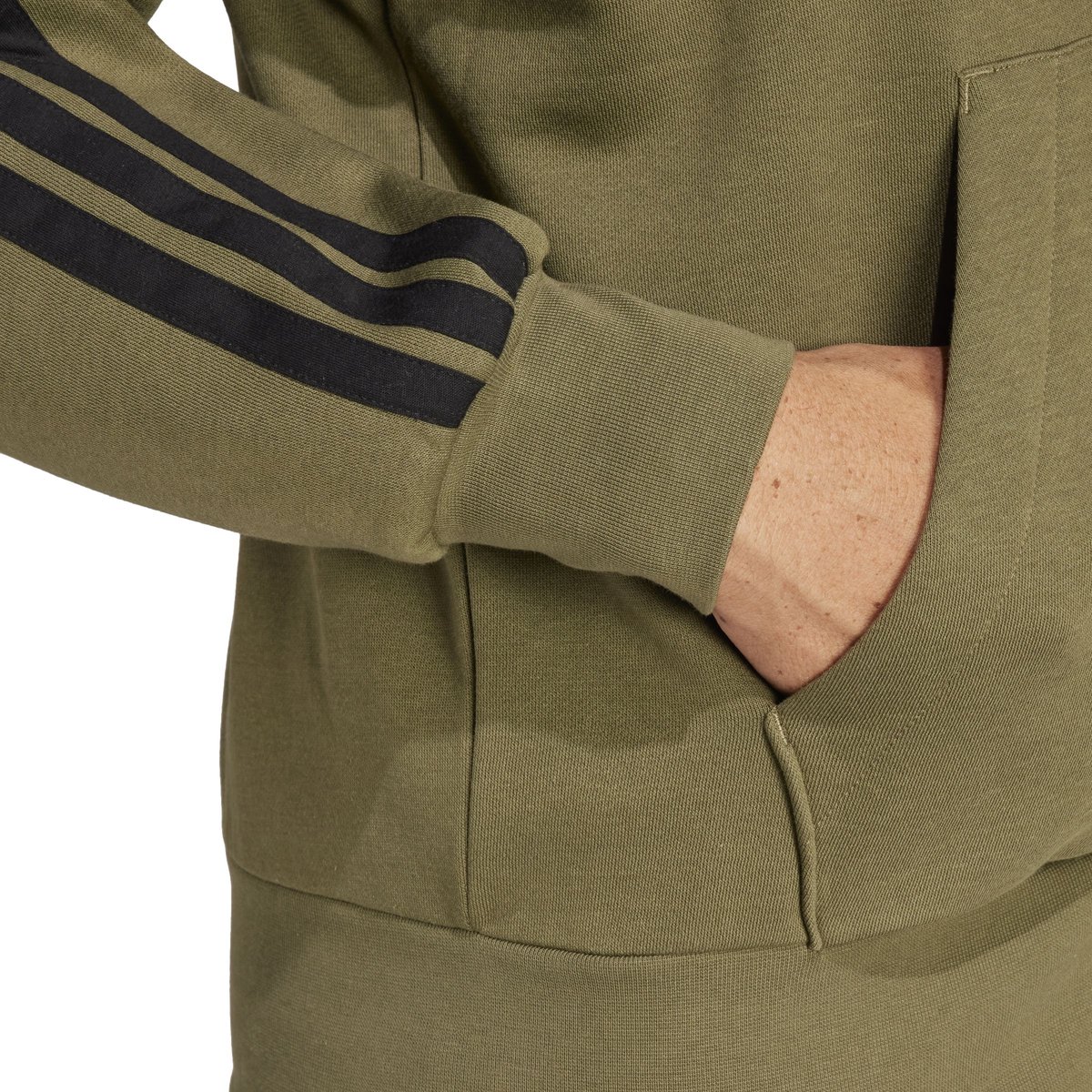 ADIDAS m 3s fl fz hd Hoodie heren Groen