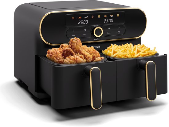 AuraAir Color Touch Heteluchtfriteuse 11L Zwart/Goud - AuraAir - €146,99
