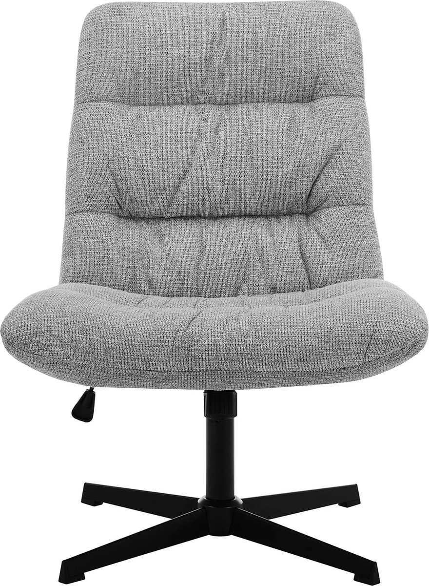 Vente-unique Draaifauteuil van grijze gechineerde stof SELENDO Grijs
