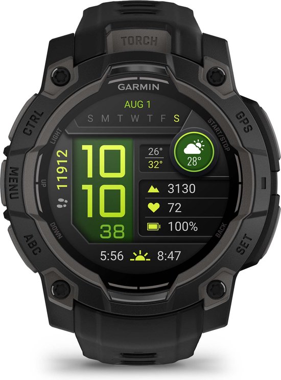 Garmin Instinct 3,45mm,AMOLED,Black Bezel with Black Band,WW