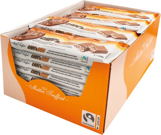 Maitre Truffout Choc n Rice - melkchocolade met gepofte rijst - 150g | bol