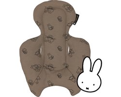 Ukje-Nijntje Verkleinkussen geschikt voor 4Moms Mamaroo 5 Rockaroo Wipstoel - Newborn Insert - Dubbelzijdig - Makkelijk Wasbaar - Perfecte Pasvorm - Zacht Katoen - Taupe Nijntje