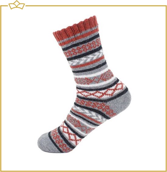 Dermalyx 5 Paar comfortabel dames sokken, vloeiende huissokken, zachte plussers winter dikke slaapsokken, leuke kussensokken, vintage cottagecore stijl, 39-42