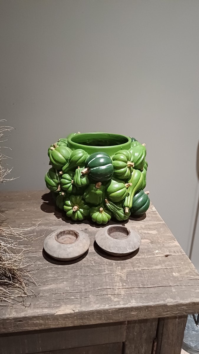 Light & Living Light&living Vaas deco Ø28x18 cm PUMPKIN groen