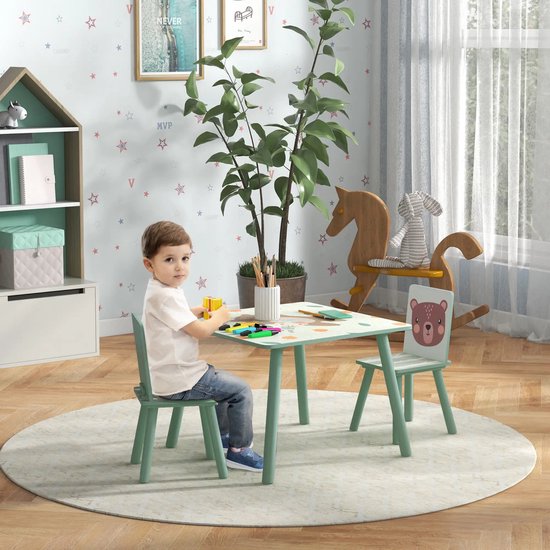 Kindertafel met stoeltjes - Kinderstoel - Kindertafel - Meubels kinderkamer van Merkloos — afbeelding 2