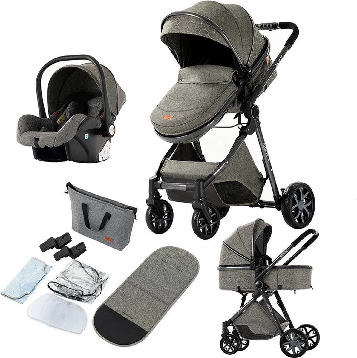 Kinderwagen - 3 In 1 Kinderwagen - Wandelwagen - Babywagen -