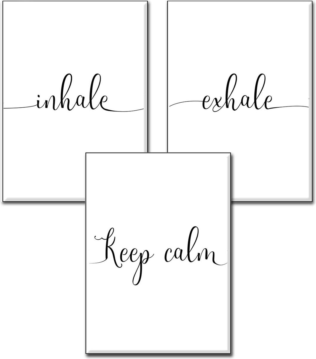 La'Moussawi ® Inspirerende Wandafbeeldingen voor Yoga en Sport: Motiverende Spreuken en Decoratie