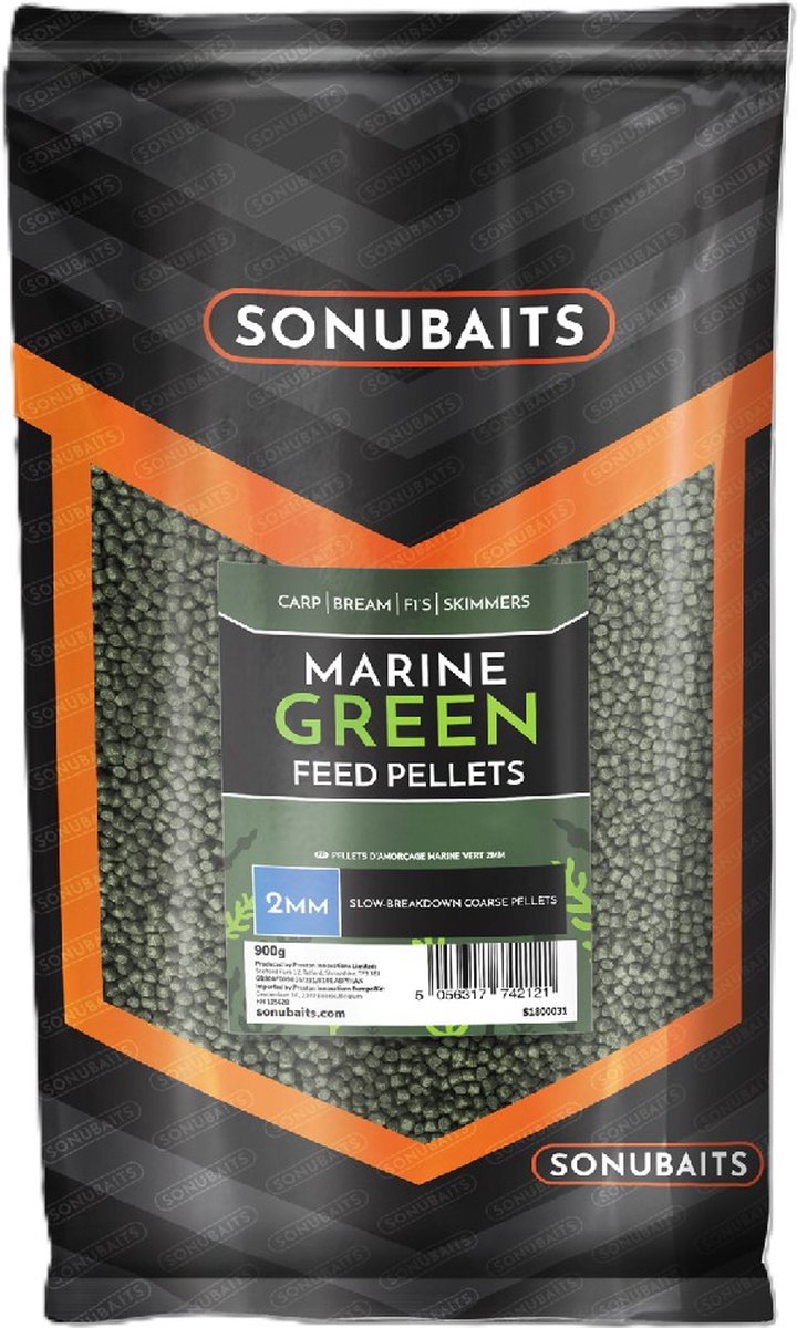 Sonubaits Feed Pellets Marine Green 900gr 4mm