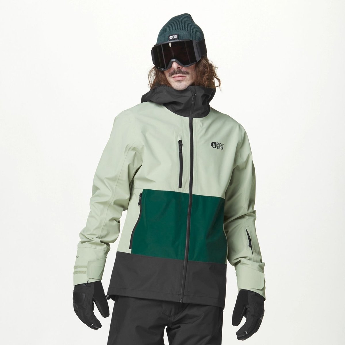 Picture Broader 3L Skijas heren XL Groen